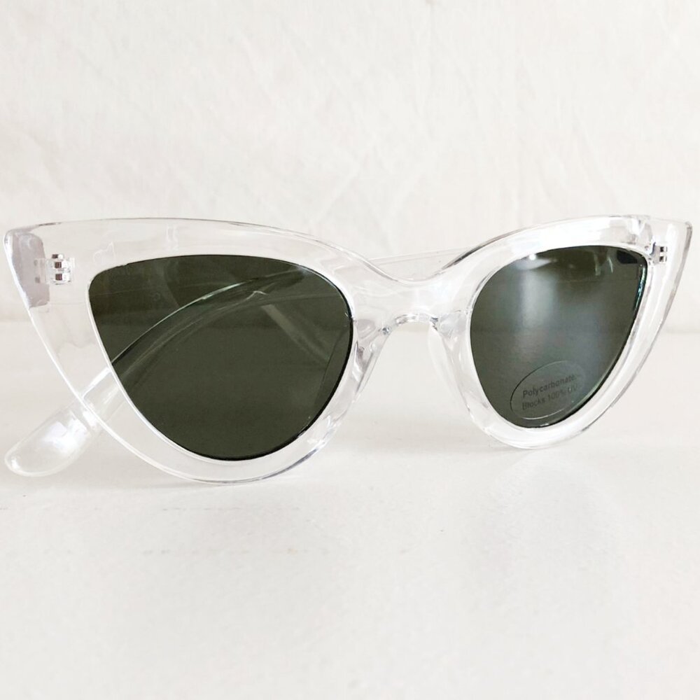 Clear Transparent Cat Eye Sunglasses